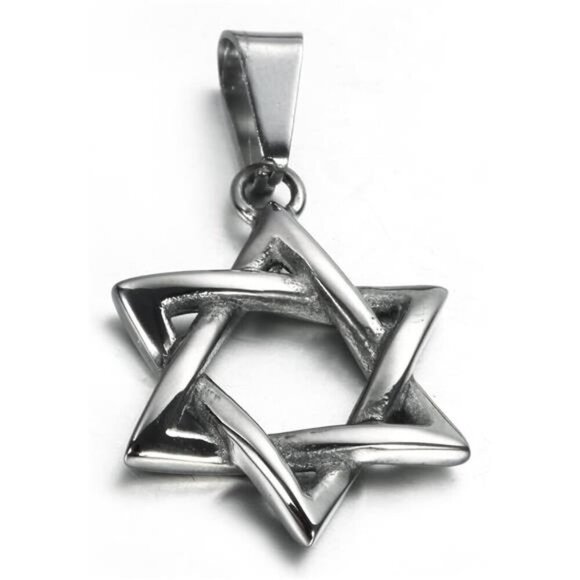 jonline24h Stainless Steel Necklace Star of David Chain - Picture 1 of 6